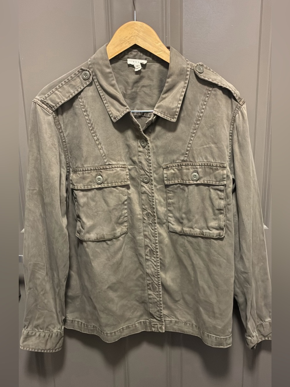Soft Joie Olive-Taupe Utility Jacket
